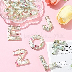 26Pcs 26 Styles Transparent Epoxy Resin Pendants&nbsp;CRES-YW0002-28N