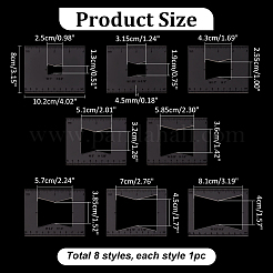 Transparent Acrylic Templates&nbsp;AJEW-WH0475-52B