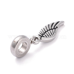304 Stainless Steel European Dangle Charms&nbsp;STAS-I194-05AS