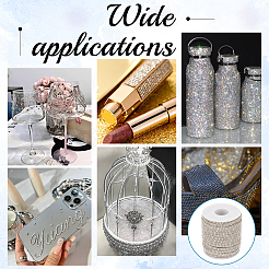 Glass Self Adhesive Hotfix Rhinestone Ribbon Trimming&nbsp;DIY-WH0504-414
