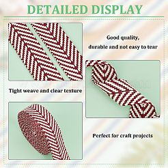 5 Yards Polycotton Jacquard Arrow Ribbon&nbsp;OCOR-WH0078-173A