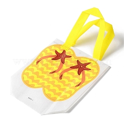 Summer Beach Theme Printed Flip Flops Non-Woven Reusable Folding Gift Bags with Handle&nbsp;ABAG-F009-E01