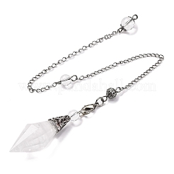 Natural Quartz Crystal Rhombus Faceted Poined Dowsing Pendulums&nbsp;G-Q184-05G-AS