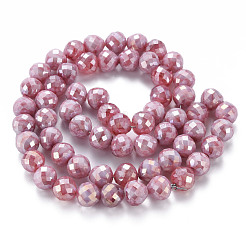 Opaque Baking Paint Crackle Glass Beads Strands&nbsp;EGLA-S174-19H