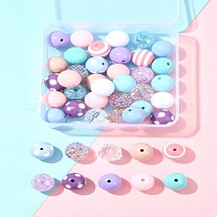DIY Round Acrylic & Resin Jewelry Making Findings Kits&nbsp;DIY-FS0007-63