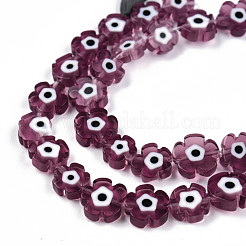 Handmade Evil Eye Lampwork Beads Strands&nbsp;LAMP-N029-018-01