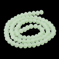 Imitation Jade Solid Color Glass Beads Strands&nbsp;EGLA-A034-J8mm-MD01