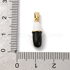 Brass Enamel Pendants&nbsp;KK-Q098-40G-C