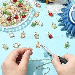 60Pcs 6 Colors Acrylic Alloy Pendants&nbsp;FIND-CJ0003-81