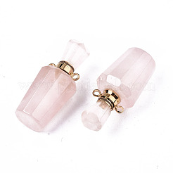 Faceted Natural Rose Quartz Pendants&nbsp;LS-G-T131-14G
