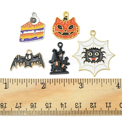 12Pcs 6 Style Halloween Theme Alloy Enamel Pendants&nbsp;ENAM-FS0001-46