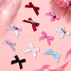 72Pcs 6 Colors Bowknot Polyester Alligator Hair Clips&nbsp;AJEW-GO0002-47