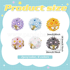 12Pcs 6 Colors Handmade Polymer Clay Beads&nbsp;CLAY-FG0001-01A