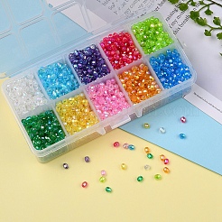 AB Color Plated Eco-Friendly Transparent Acrylic Beads&nbsp;TACR-CJ0001-13