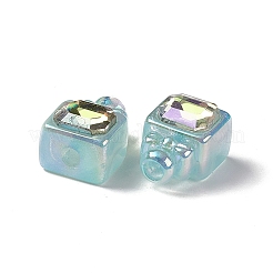 UV Plating Rainbow Iridescent Acrylic Beads&nbsp;X-PACR-M003-14