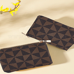 Triangle Printed PU Leather Zipper Wallets&nbsp;ABAG-WH0048-36A