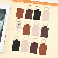 16Pcs 4 Colors PU Leather Keychains&nbsp;KEYC-SC0001-94
