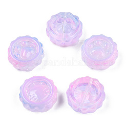 Transparent Spray Painted Glass Beads&nbsp;GLAA-N035-037-G04
