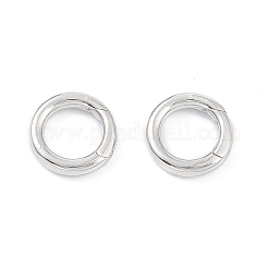Anti-Tarnish Rhodium Plated 925 Sterling Silver Spring Gate Rings&nbsp;STER-K173-27P