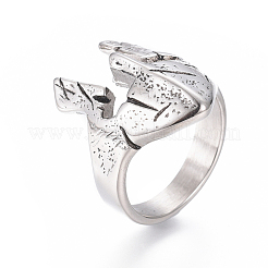304 Stainless Steel Wide Band Rings&nbsp;RJEW-D073-06-AS
