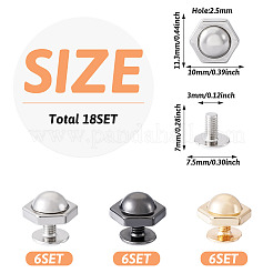 18 Sets 3 Colors Iron Screws&nbsp;FIND-TA0006-28A