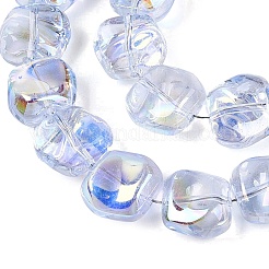 Electroplate Transparent Glass Beads Strands&nbsp;EGLA-N057-02A-01