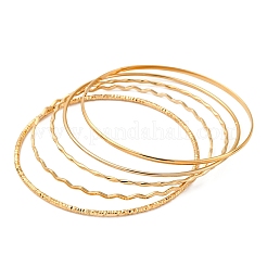 5Pcs 304 Stainless Steel Bangle Set for Women&nbsp;BJEW-S162-01C-G