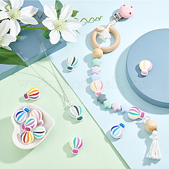 10Pcs 5 Colors Food Grade Eco-Friendly Silicone Focal Beads&nbsp;SIL-NB0001-11