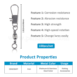 100Pcs Iron with Carbon Steel Fishing Rolling Bearing Connector&nbsp;FIND-CA0009-79