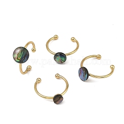 304 Stainless Steel Acrylic Cuff Open Rings&nbsp;RJEW-JR01104