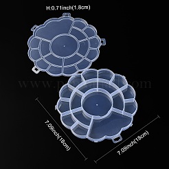 17 Grids Flower Plastic Bead Containers&nbsp;AJEW-YWC0001-06