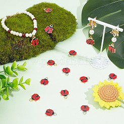 60Pcs 2 Colors Alloy Enamel Pendants&nbsp;ENAM-HY0001-27