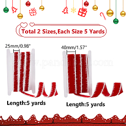 10 Yards 2 Styles Red Velvet Ribbon&nbsp;OCOR-WR0001-38B