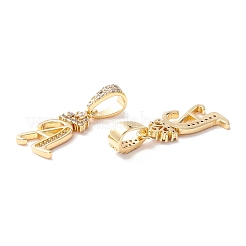 Eco-Friendly Brass Micro Pave Cubic Zirconia Pendants&nbsp;KK-K265-01G-A