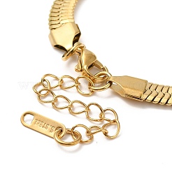 Ion Plating(IP) 304 Stainless Steel Herringbone Chain Bracelet for Men Women&nbsp;BJEW-E058-01E-G