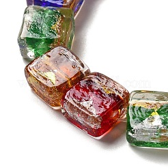 Handmade Gold Foil and Silver Foil Lampwork Beads&nbsp;FOIL-C001-01C-01