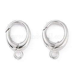 Anti-Tarnish Rhodium Plated 925 Sterling Silver Spring Gate Rings&nbsp;STER-K173-14P