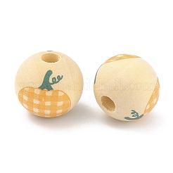Autumn Theme Natural Wooden Beads&nbsp;WOOD-O005-03C