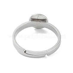 Non-Tarnish 304 Stainless Steel Adjustable Ring Components&nbsp;X-STAS-Z064-07P-01