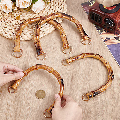 4Pcs 2 Styles Resin Imitation Bamboo Bag Handles&nbsp;DIY-BBC0002-90A