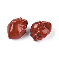 Natural Red Jasper Heart Beads&nbsp;G-T144-04C