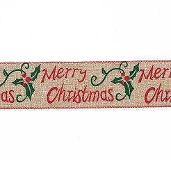 Polyester Imitation Linen Wrapping Ribbon&nbsp;DIY-P012-04A-02