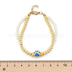 Brass Multi-strand Bracelets&nbsp;BJEW-M056-09G