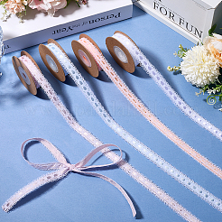 4 Rolls 4 Colors Polyester Lace Trims&nbsp;OCOR-GF0004-66