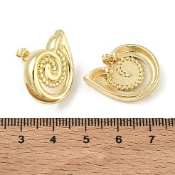 Brass Stud Earrings for Women&nbsp;KK-CBAD851-39G