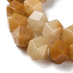Natural Topaz Jade Star Cut Round Beads Strands&nbsp;G-M418-C15-01