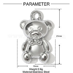 304 Stainless Steel Pendants&nbsp;STAS-OY001-17P