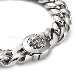Tarnish Resistant 304 Stainless Steel Cuban Link Chains Bracelets for Men & Women&nbsp;BJEW-D031-14P