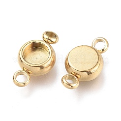Ion Plating(IP) 304 Stainless Steel Cabochon Connector Settings&nbsp;STAS-I161-03A-G
