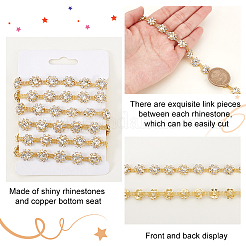 2Yards Alloy Glass Rhinestone Cup Chains&nbsp;DIY-GA0009-07